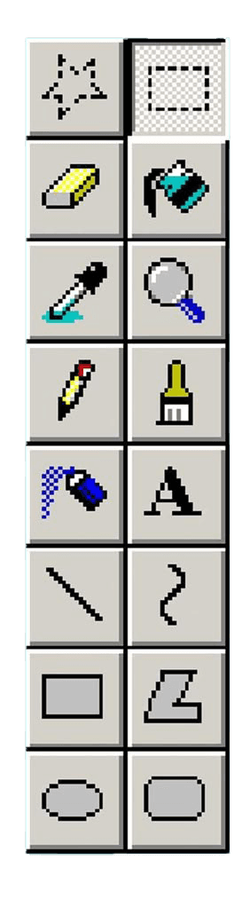 MS Paint toolbar
